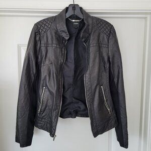 Express black leather jacket
